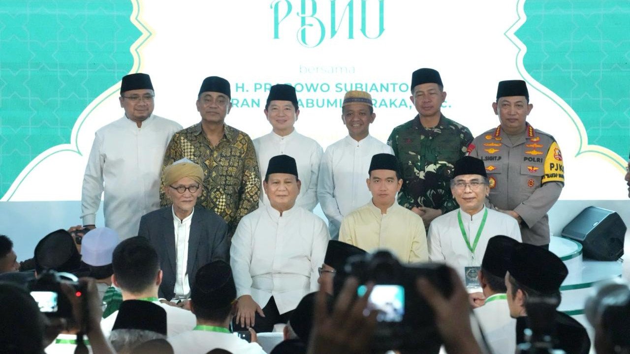 Menteri Agama RI Yaqut Cholil Qoumas menghadiri Halalbihalal yang digelar Pengurus Besar Nahdlatul Ulama (PBNU). Acara ini berlangsung di Gedung PBNU, Jakarta, Minggu (28/4/2024).