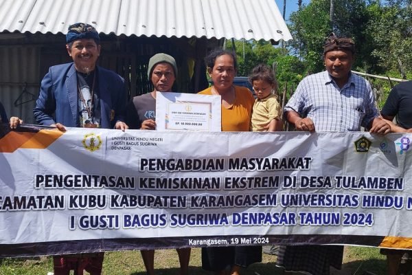 Universitas Hindu Negeri I Gusti Bagus Sugriwa Melaksanakan Program Pengabdian Masyarakat untuk Percepatan Penghapusan Kemiskinan Ekstrem