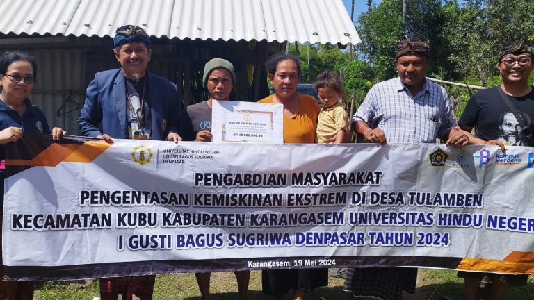Universitas Hindu Negeri I Gusti Bagus Sugriwa Melaksanakan Program Pengabdian Masyarakat untuk Percepatan Penghapusan Kemiskinan Ekstrem