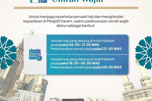 Waktu pelaksanaan umrah wajib.