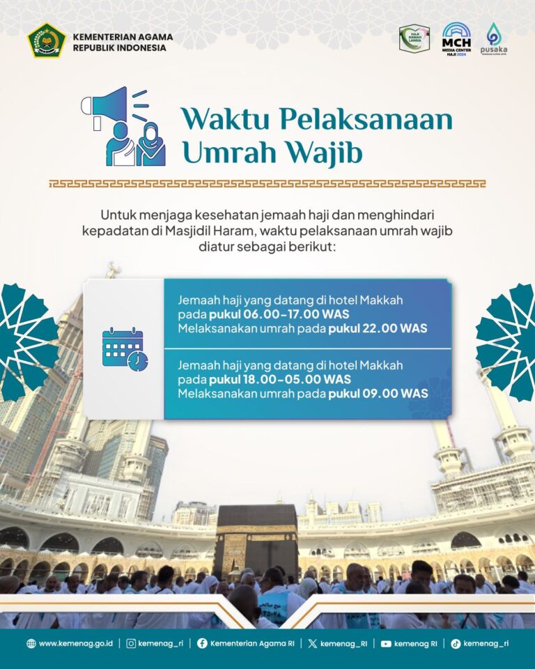 Waktu pelaksanaan umrah wajib.