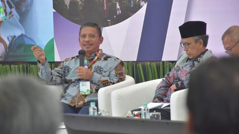 Kepala Badan Litbang dan DIklat Suyitno saat menyampaikan materi pada SDGs Center Conference 2024 di Jakarta, Rabu (12/6/2024).