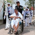 Jamaah Haji saat tiba di Arafah, menuju tenda-tenda tempat mereka akan wukuf