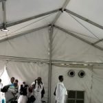 Jamaah mulai memasuki tenda di Arafah