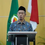 Katib Aam PBNU KH Ahmad Said Asrori saat memberikan sambutan dalam Seminar Istinbath Hukum Islam dan Bahtsul Masail, Kamis (3/10/2024) di IAIN Ambon